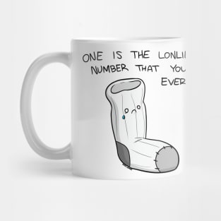 One Lonely Sock Boi (Dark Text) Mug